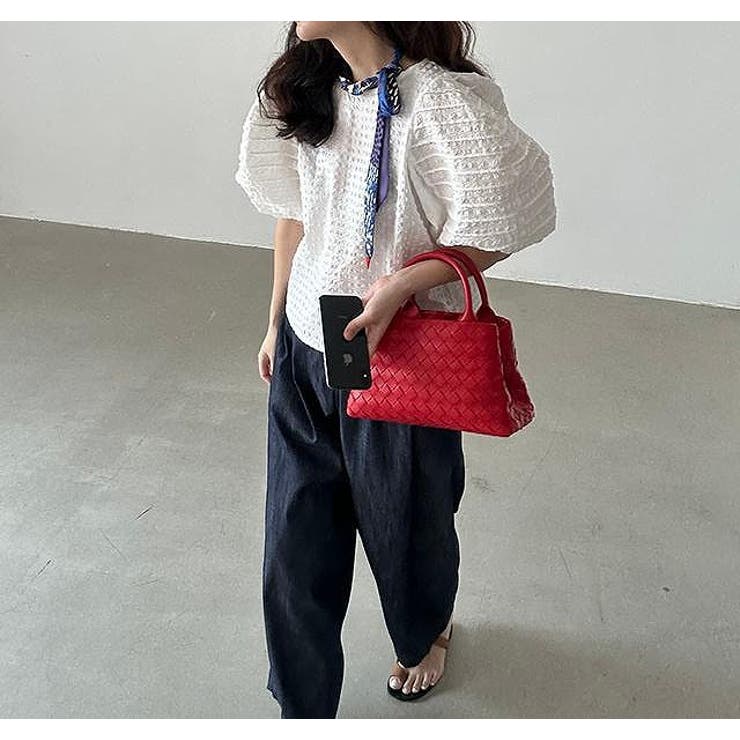 ホワイト | パフスリーブクルーネックトップス | Ulysses