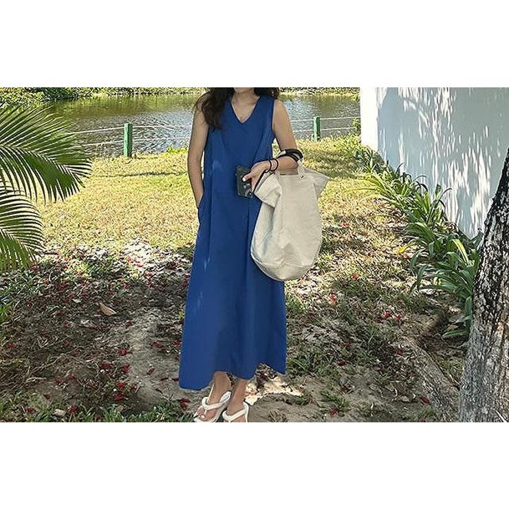 ブルー | 袖なしロングワンピース | Ulysses