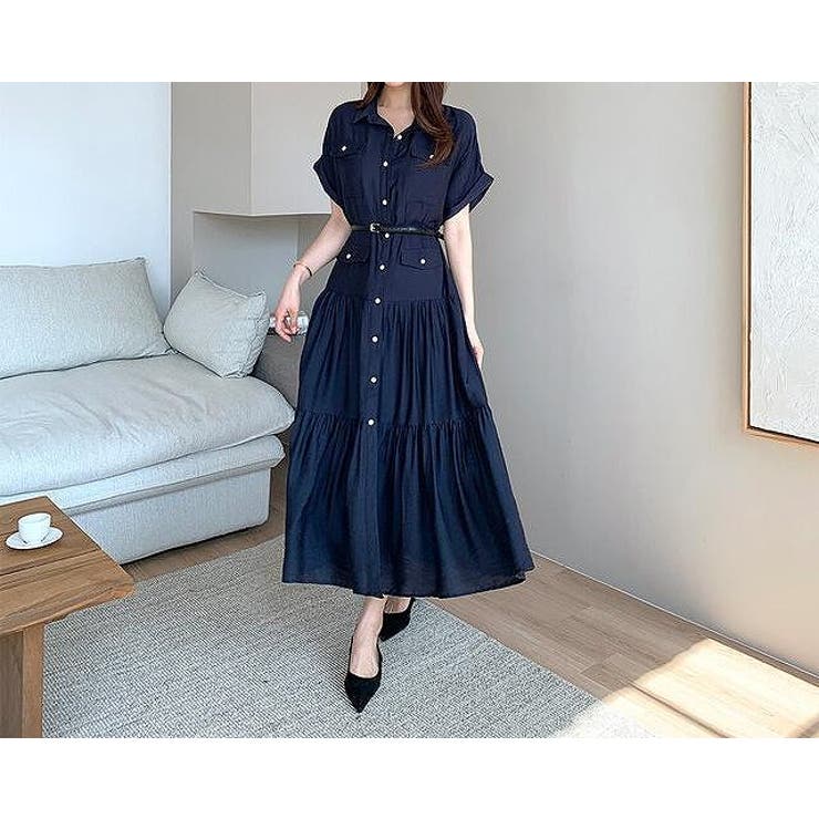 ベルト付き半袖ロングワンピース | Ulysses | 詳細画像2 