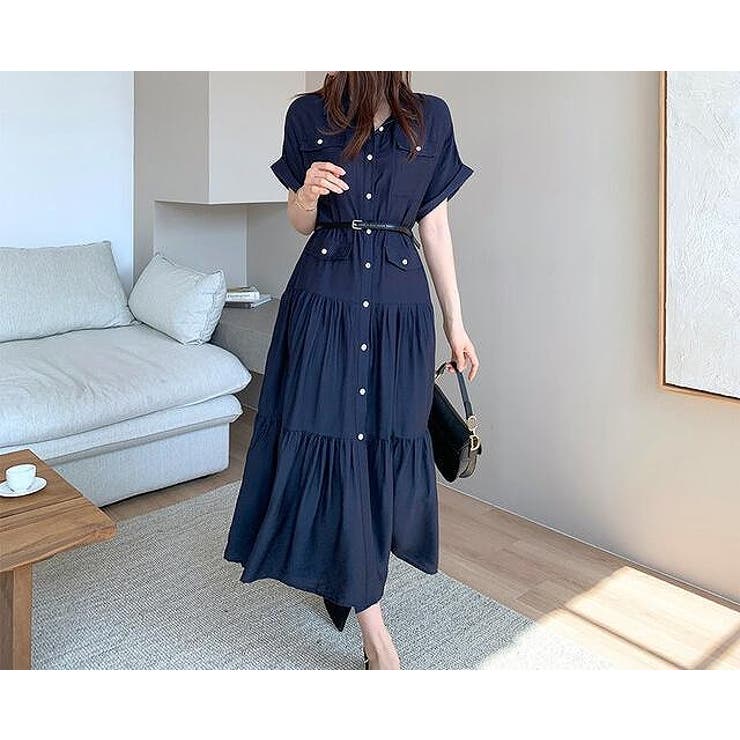 ベルト付き半袖ロングワンピース | Ulysses | 詳細画像8 