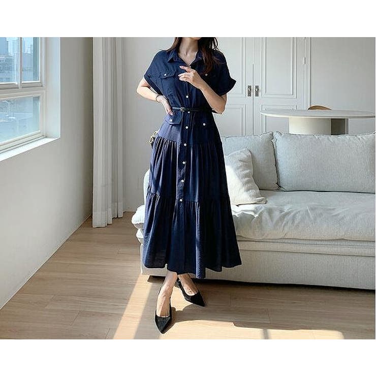 ベルト付き半袖ロングワンピース | Ulysses | 詳細画像9 