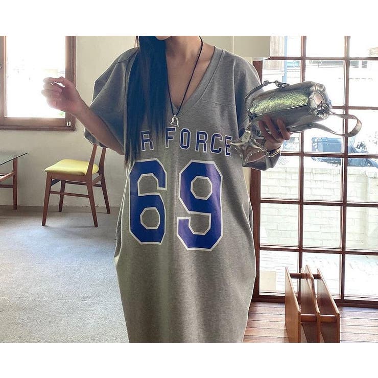 プリントVネック半袖ワンピース | Ulysses | 詳細画像1 