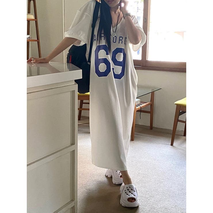 プリントVネック半袖ワンピース | Ulysses | 詳細画像4 