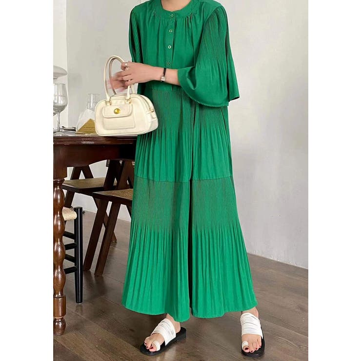 プリーツフレア袖ワンピース | Ulysses | 詳細画像1 