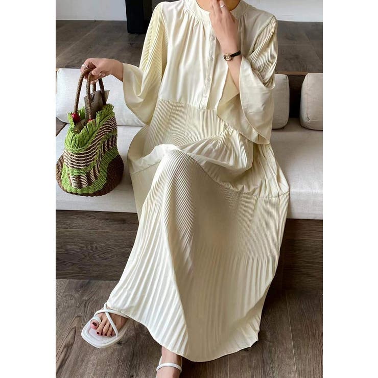 プリーツフレア袖ワンピース | Ulysses | 詳細画像3 