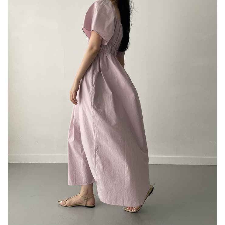 ボートネック/スクエアネックライン半袖ワンピース | Ulysses | 詳細画像2 