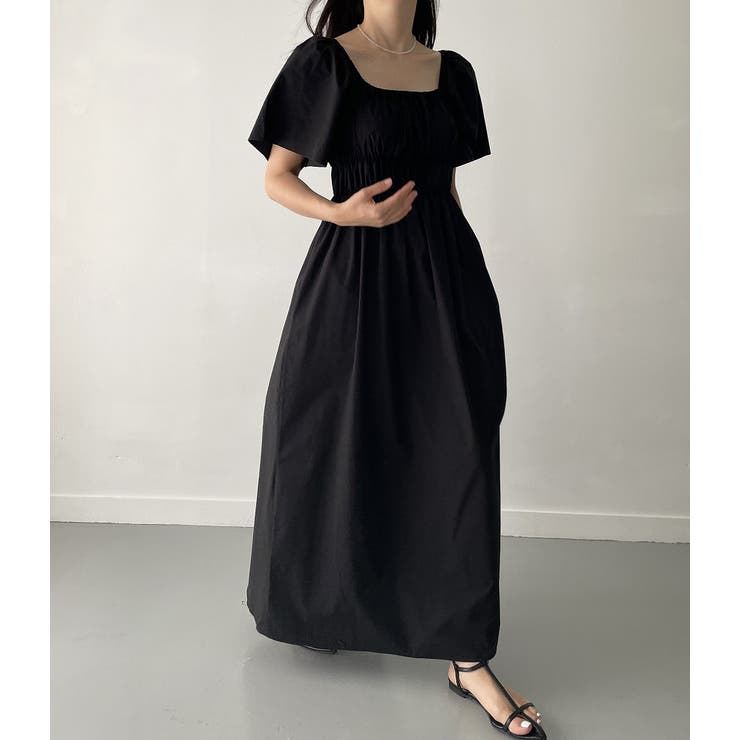 ボートネック/スクエアネックライン半袖ワンピース | Ulysses | 詳細画像5 