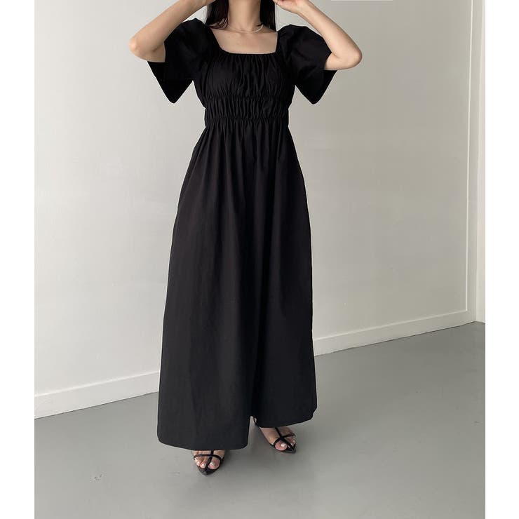 ボートネック/スクエアネックライン半袖ワンピース | Ulysses | 詳細画像6 