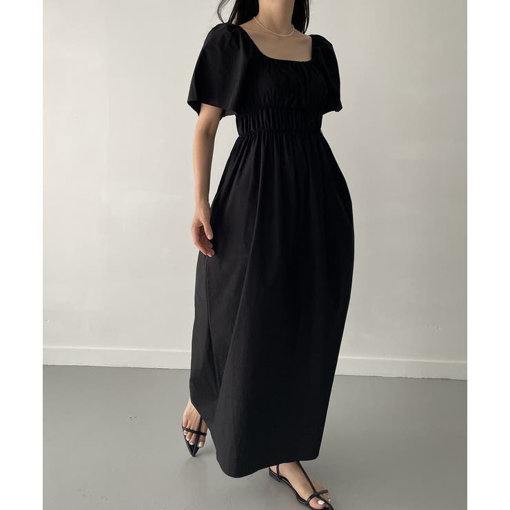 ボートネック/スクエアネックライン半袖ワンピース | Ulysses | 詳細画像7 