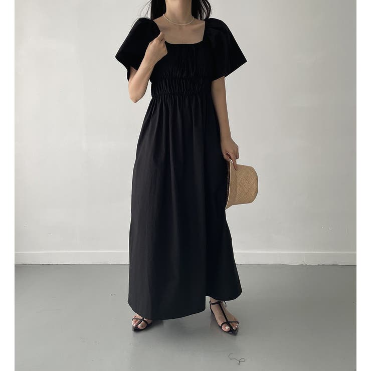 ボートネック/スクエアネックライン半袖ワンピース | Ulysses | 詳細画像8 