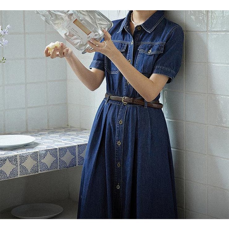 半袖シングルブレストデニムワンピース | Ulysses | 詳細画像3 