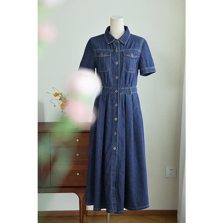 半袖シングルブレストデニムワンピース | Ulysses | 詳細画像4 