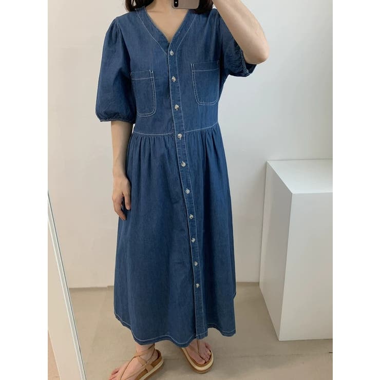 半袖シングルブレストデニムワンピース | Ulysses | 詳細画像7 