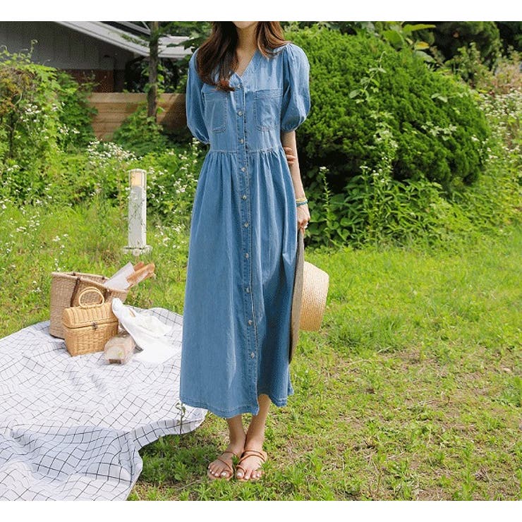 半袖シングルブレストデニムワンピース | Ulysses | 詳細画像2 