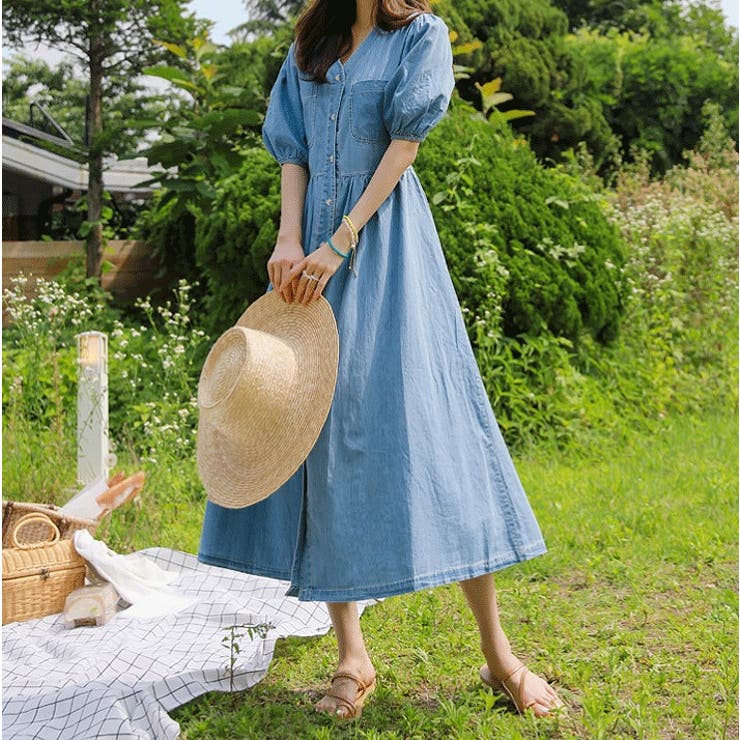 半袖シングルブレストデニムワンピース | Ulysses | 詳細画像4 