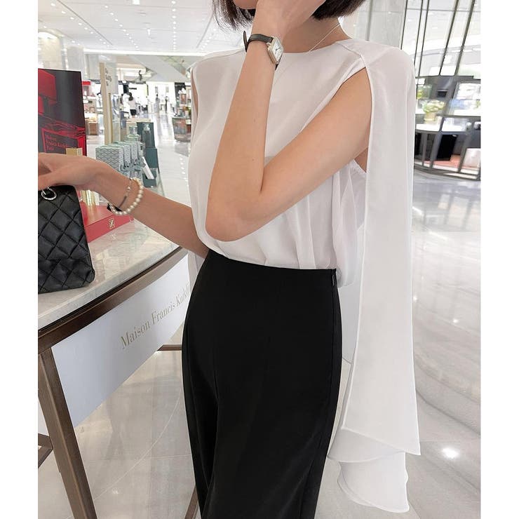 ホワイト | マント着袖なしトップス | Ulysses