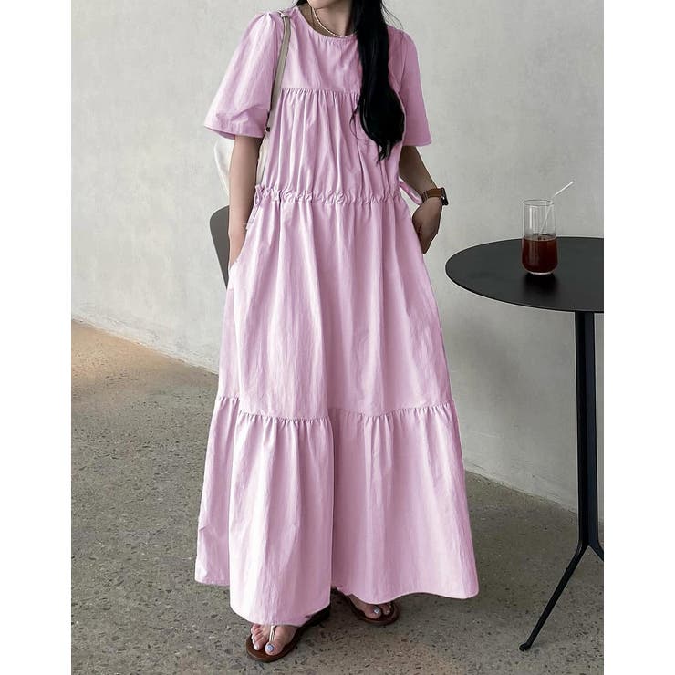 ドローストリング半袖ワンピース | Ulysses | 詳細画像1 