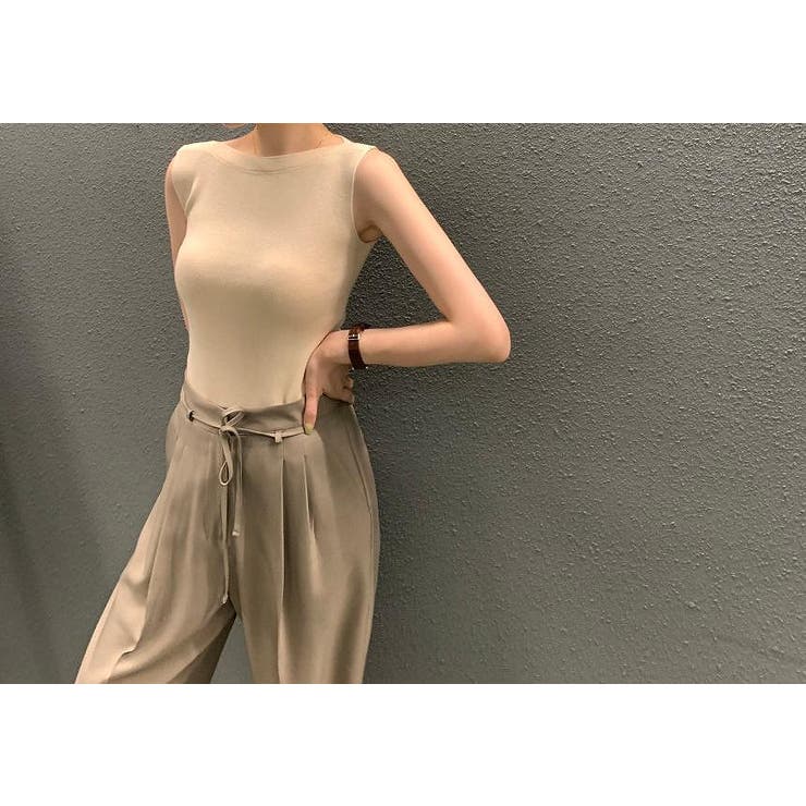 ベージュ | 袖なしニットトップス | Ulysses