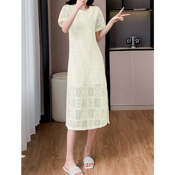 半袖パンチングレースワンピース | Ulysses | 詳細画像3 