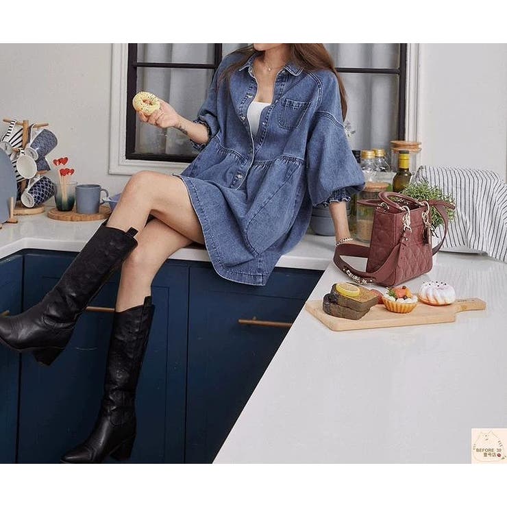 デニム長袖ワンピース | Ulysses | 詳細画像5 