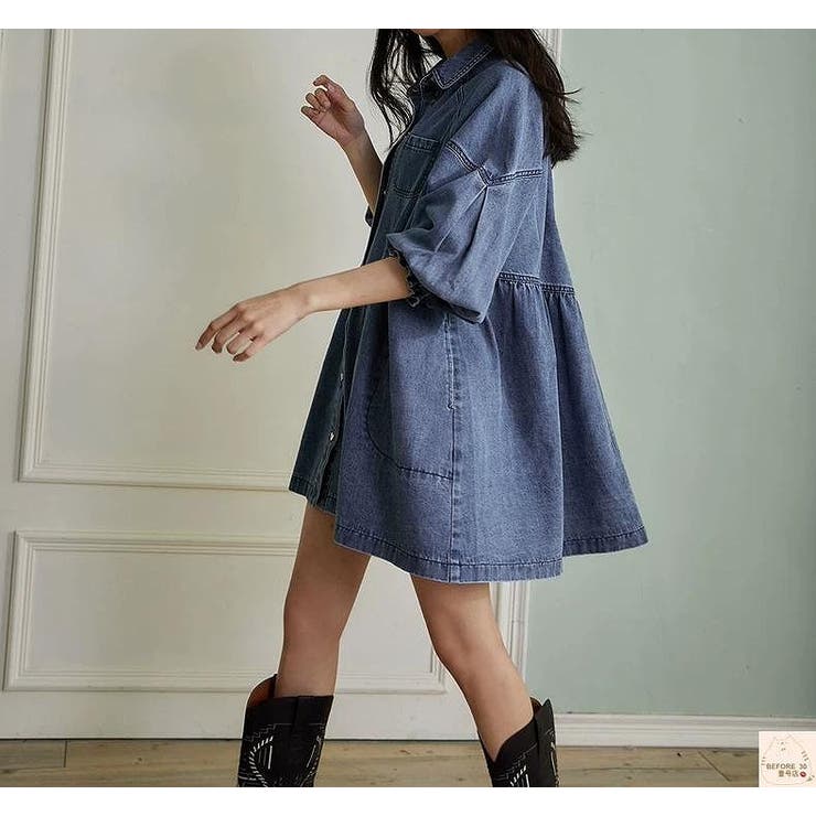 デニム長袖ワンピース | Ulysses | 詳細画像8 