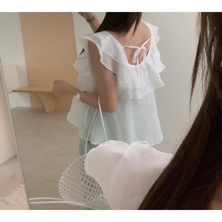 リボンフリル袖なしトップス | Ulysses | 詳細画像3 