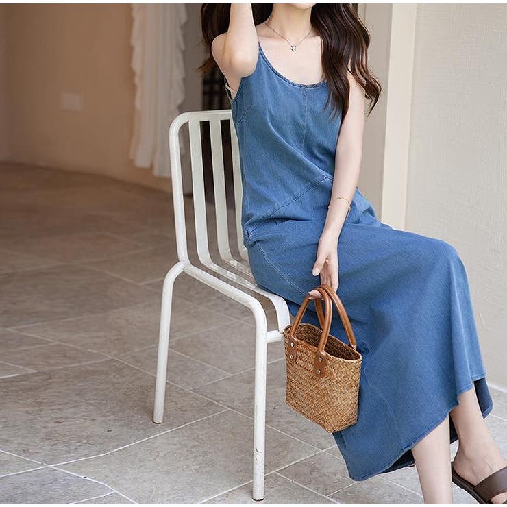 弾力性があるデニムベストワンピース | Ulysses | 詳細画像9 