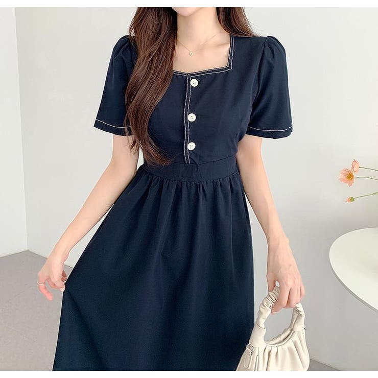 半袖スクエアネックラインワンピース | Ulysses | 詳細画像7 