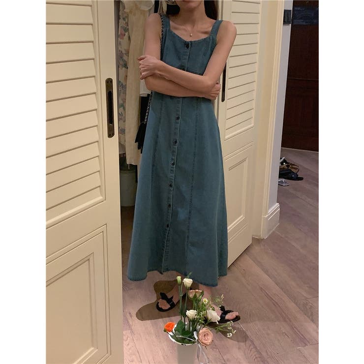 シングルブレストデニムストラップワンピース | Ulysses | 詳細画像5 