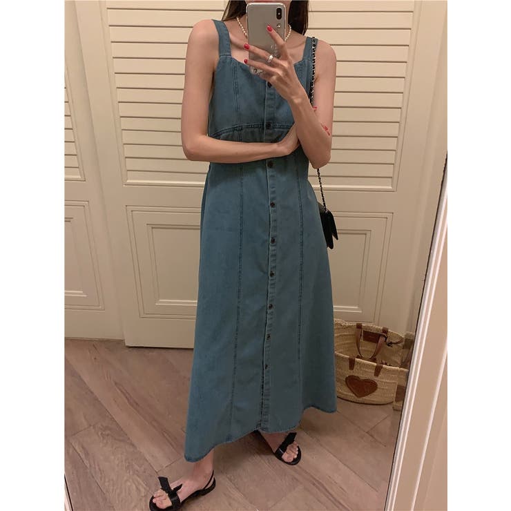 シングルブレストデニムストラップワンピース | Ulysses | 詳細画像6 