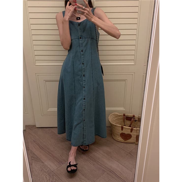 シングルブレストデニムストラップワンピース | Ulysses | 詳細画像7 