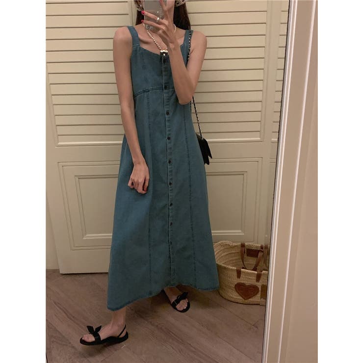 シングルブレストデニムストラップワンピース | Ulysses | 詳細画像8 