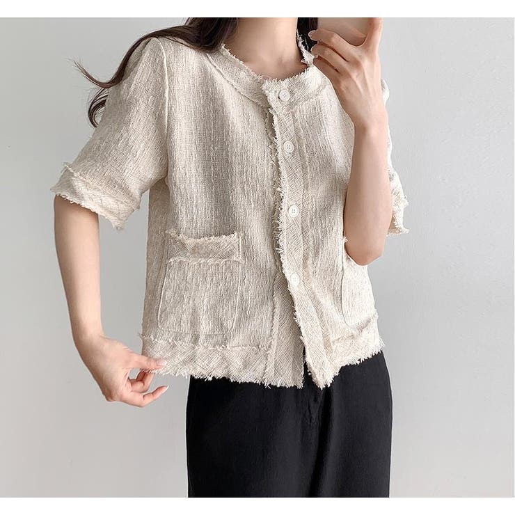 シングルブレスト半袖ショートジャケット | Ulysses | 詳細画像4 