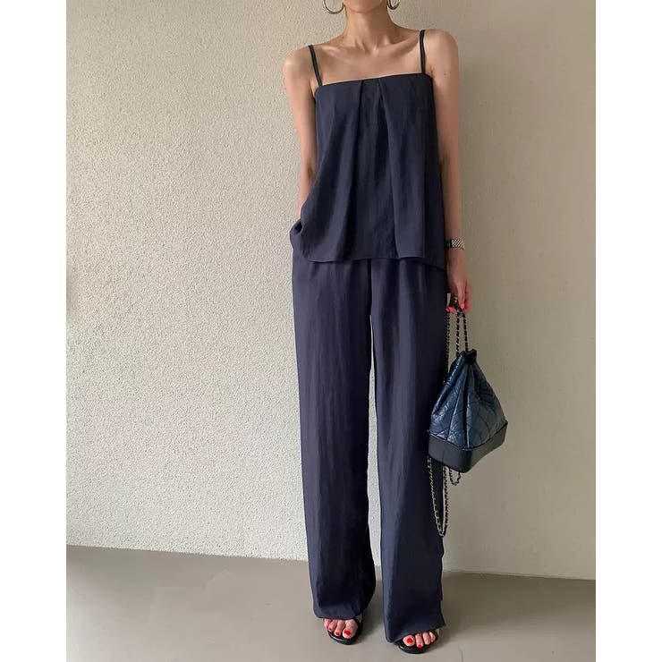 ネイビー | キャミトップスワイドレッグセットアップ | Ulysses