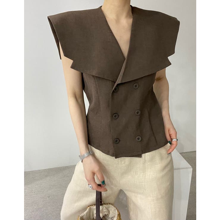 ダブルブレスト袖なしベスト | Ulysses | 詳細画像1 