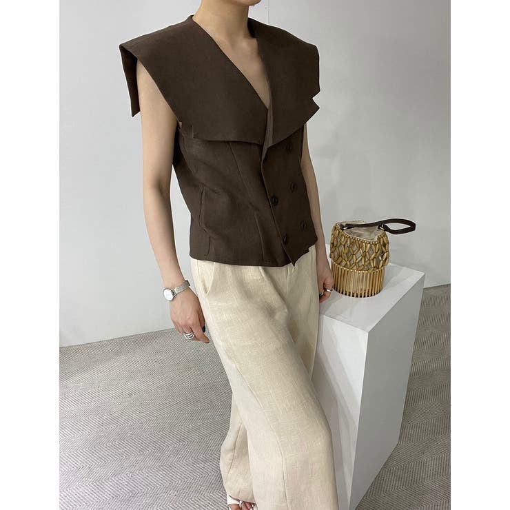 ダブルブレスト袖なしベスト | Ulysses | 詳細画像2 