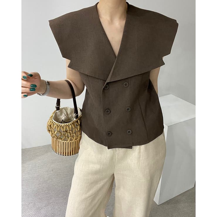 ダブルブレスト袖なしベスト | Ulysses | 詳細画像3 