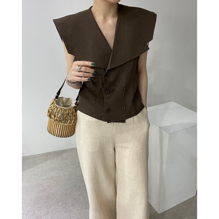 ダブルブレスト袖なしベスト | Ulysses | 詳細画像6 