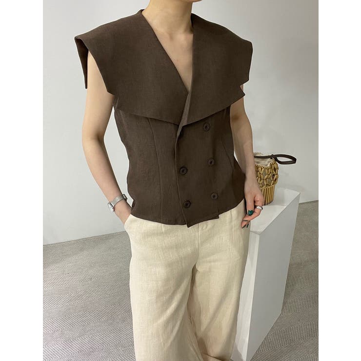 ダブルブレスト袖なしベスト | Ulysses | 詳細画像7 