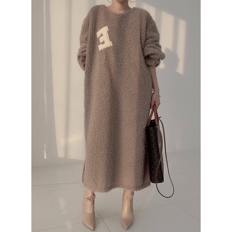 モカ | 刺繍フラノワンピース | Ulysses