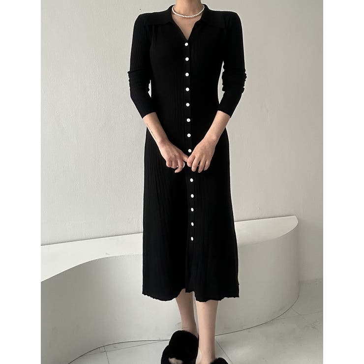 ボタンダウンニットワンピース | Ulysses | 詳細画像4 