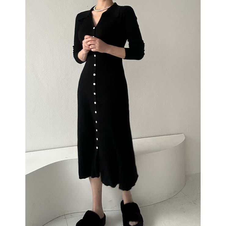 ボタンダウンニットワンピース | Ulysses | 詳細画像5 