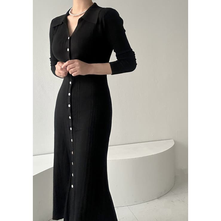 ボタンダウンニットワンピース | Ulysses | 詳細画像7 