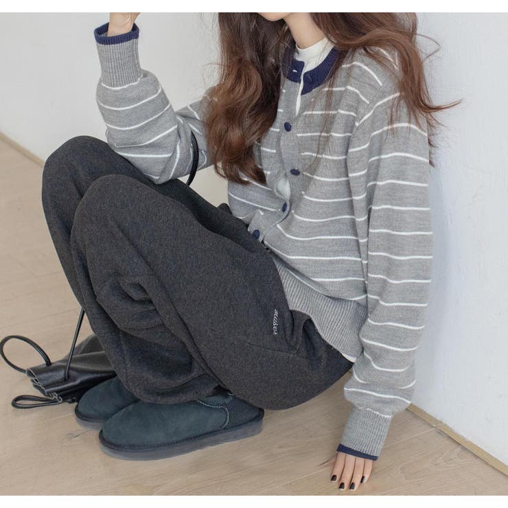 カラーコントラストの襟付きカーディガンジャケット | Ulysses | 詳細画像4 