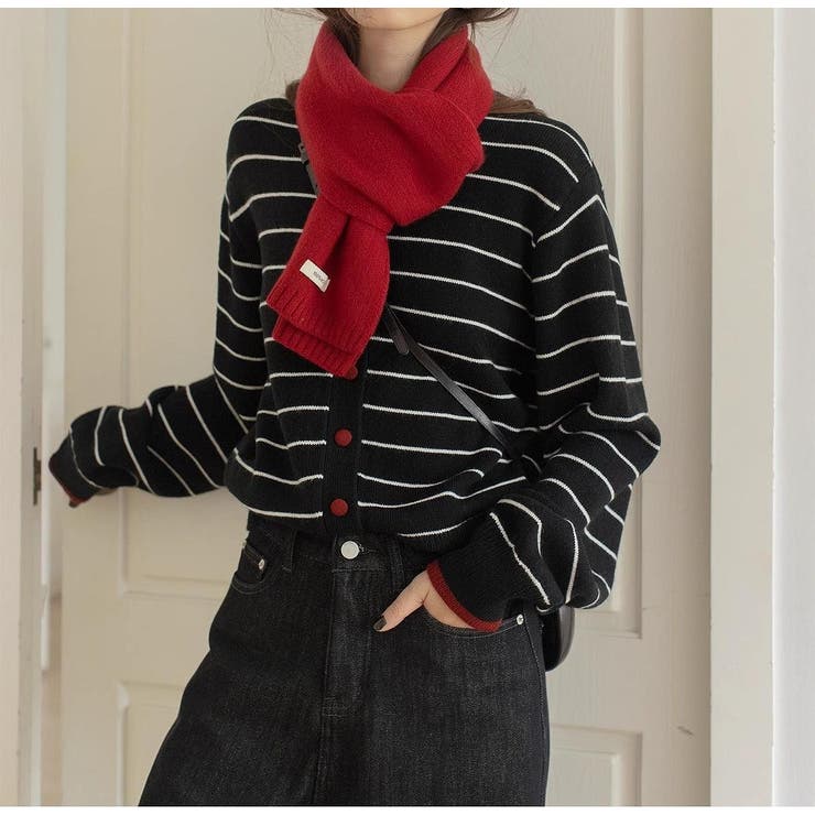 カラーコントラストの襟付きカーディガンジャケット | Ulysses | 詳細画像7 