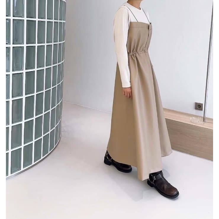 レイヤード風合成皮革ワンピース | Ulysses | 詳細画像2 