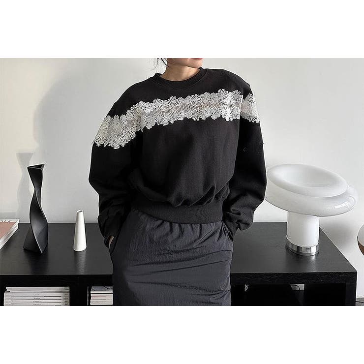 レース切り替え長袖トレーナー | Ulysses | 詳細画像5 