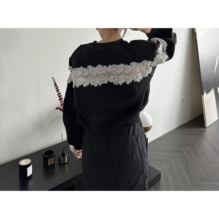 レース切り替え長袖トレーナー | Ulysses | 詳細画像6 