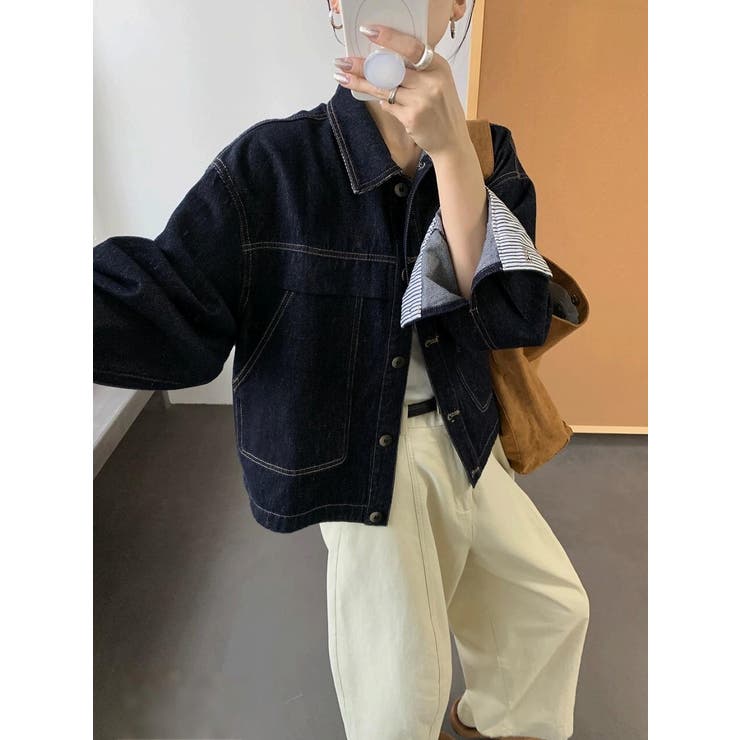 デニムシングルブレストショートジャケット | Ulysses | 詳細画像4 