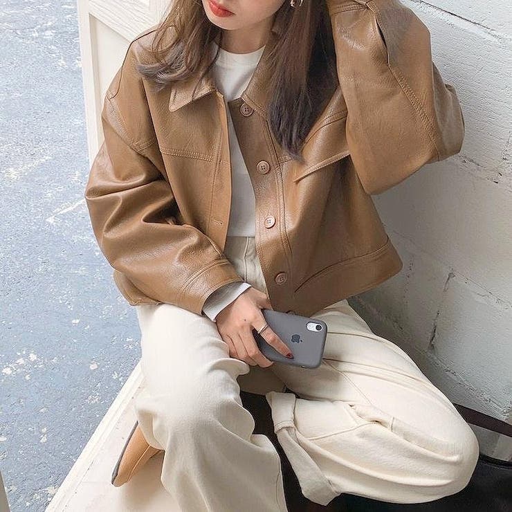 キャメル | 合成皮革ジャケット | Ulysses